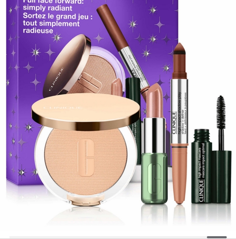 Clinique Makeup Set with Peach and Black Tones